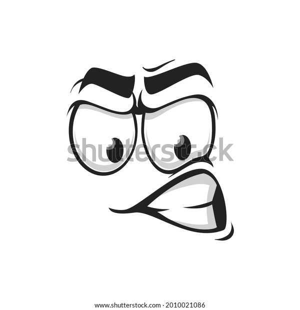 Psychopath Maniac Grumpy Avatar Isolated Emoticon Stock Vector (Royalty ...