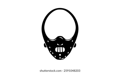 psychopath mask , black isolated silhouette