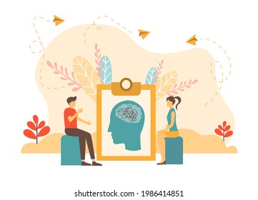 Psychotherapist examining female patient. Group of doctors talking to female patient about mental health. Concept of psychological help, healthcare, consulting with psychologist.