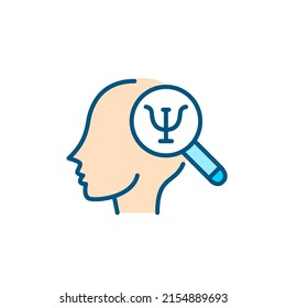 Psychotherapie-Symbol. Pixel perfekt, bearbeitbares Strichfarbsymbol
