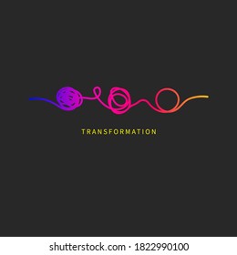 Psychotherapy icon. Transformation symbol. Logo therapy, psychoanalysis. Development sign. Vector illustration