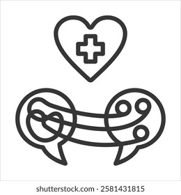 Psychotherapy Icon Vector Illustration Outline