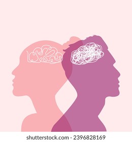 Psychotherapy and Mental disease. Psychological problem. Psychologist or therapist or psychiatrist who treats patients with mental anxiety mood disorders or depression.