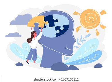 Psychotherapy practice. Woman psychologist bconsulting patient. Siety psychiatry concept vector illustration. Mental disorder treatment. Pvate counseling service family psychology concept.