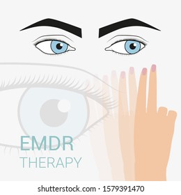 Psychotherapy and psychology. Emdr therapy help with psychological problems. Sadness, longing, despondency, depression.
Eye movement to the right and left.