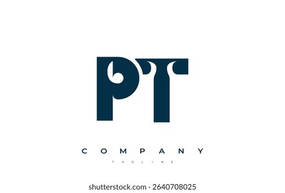 PT Abstract Geometric Logo Design. Modern and elegant logo design with simplistic typography elements, showcasing branding excellence.