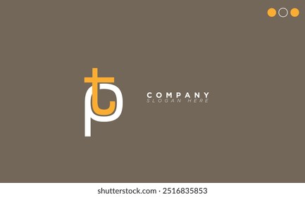 PT Alphabet letters Initials Monogram logo TP