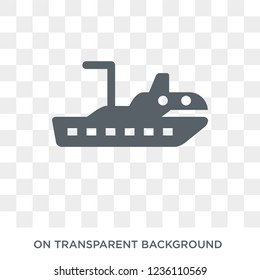 PT boat icon. PT boat design concept from Transportation collection. Simple element vector illustration on transparent background.