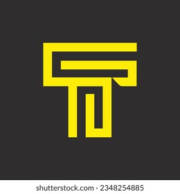 Kreatives und modernes Vektorlogo-Design von PT