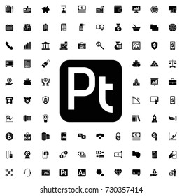 Pt Icon. Set Of Filled Finance Icons.