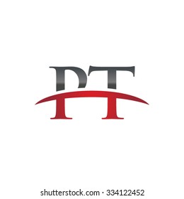 PT initial company red swoosh logo