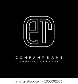 PT initial letter, modern logo design template vector
