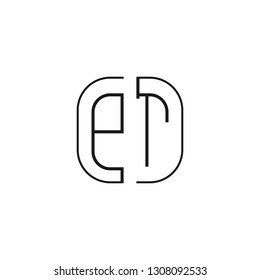 PT initial letter, modern logo design template vector