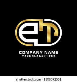 PT initial letter, modern logo design template vector