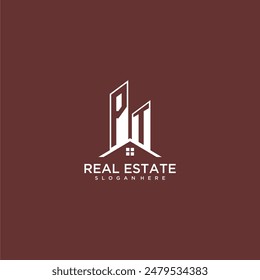 PT Initial Monogram Building und Dachlogo für Immobilien