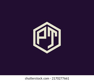 PT Logo Design Vector Template
