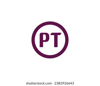 PT logo design vector template