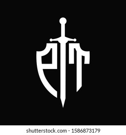 PT logo with shield shape and sword