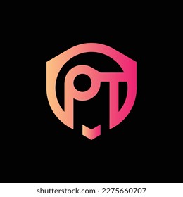 PT Logo | PT | Text Logo | Business Logo