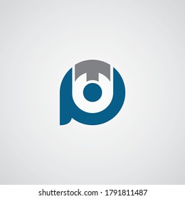 PT P T letter logo design. Initial letter PT linked circle uppercase monogram logo red and blue. PT logo, P T design. pt, p t
