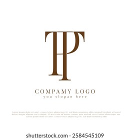 PT, TP, Abstract Letters Logo Monogram