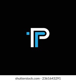 PT or TP abstract outstanding professional business awesome artistic branding company different colors illustration logo