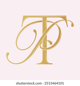 PT, TP, logo PT, Letter PT, monogram PT, vector, logo, Wedding Monogram Initials, Wedding Logo,Wedding Monogram, Logo Design