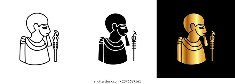 The Ptah icon embodies the ancient Egyptian god of craftsmen, architects, and creation.