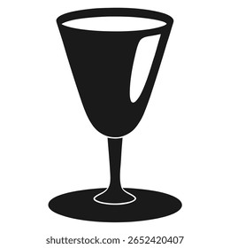 ptcture of the glass silhouette vector on white background