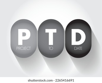 PTD - Project To Date acronym, business concept background