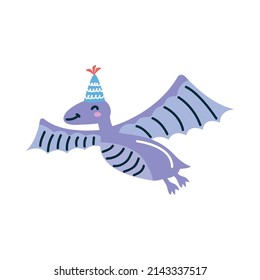 Pteranodon With Birthday Hat Character