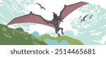 pteranodon, pteranodon wings, dinosaur, prehistoric monster animals, pteranodon flying