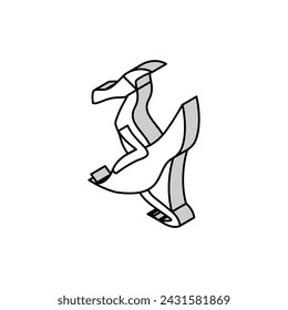 pterodactyl dinosaur animal isometric icon vector. pterodactyl dinosaur animal sign. isolated symbol illustration