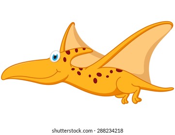 Pterodactyl dinosaur cartoon