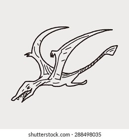 Pterodactyl dinosaur doodle
