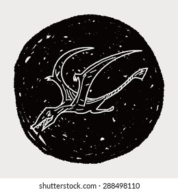 Pterodactyl dinosaur doodle
