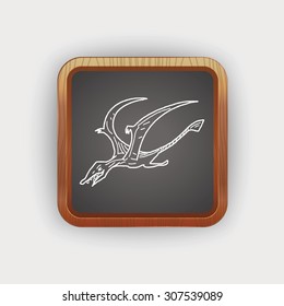 Pterodactyl dinosaur doodle
