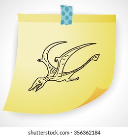 Pterodactyl dinosaur doodle