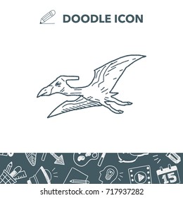Pterodactyl dinosaur doodle