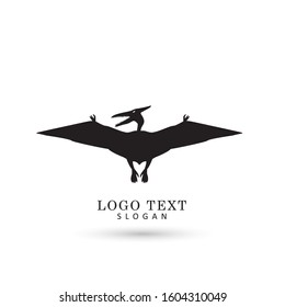 Pterodactyl & Dinosaur Logo. Symbol & Icon Vector Template.