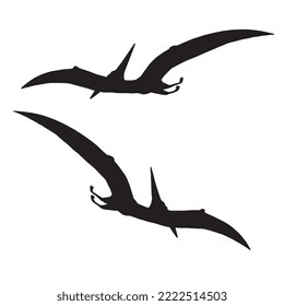 Pterodactyl Dinosaurier Vektorgrafik Silhouette