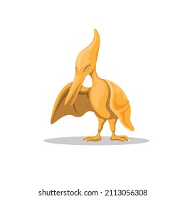 Pterodactyl dinosaurus species character mascot illustration vector