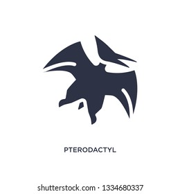 pterodactyl icon. Simple element illustration from stone age concept. pterodactyl editable symbol design on white background. Can be use for web and mobile.