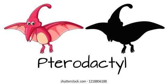 A pterodactyl on white background illustration