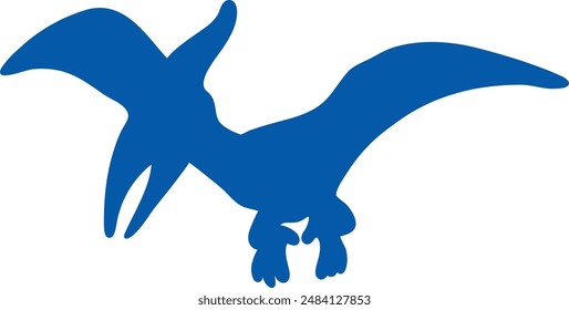 Pterodactyl silhouette. Dinosaur vector illustration
