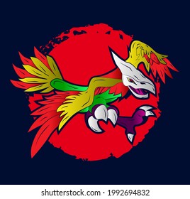 pterodacytl vector illustration for sign, symbol, logo, background