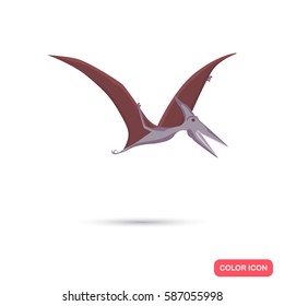 Pterosaur color flat icon for web and mobile design