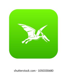 Pterosaurs dinosaur icon digital green for any design isolated on white vector illustration