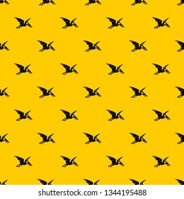 Pterosaurs dinosaur pattern seamless vector repeat geometric yellow for any design