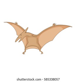 Pterosaurs icon. Cartoon illustration of pterosaurs vector icon for web